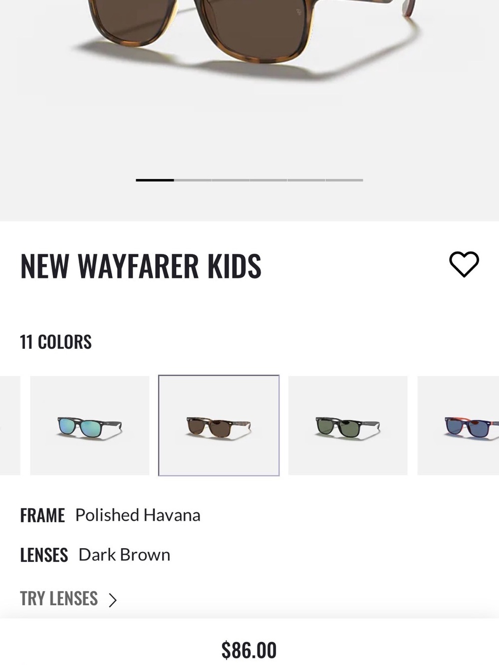 Ray-Ban Kids New Wayfarer Sunglasses - Polished Havana / Dark Brown